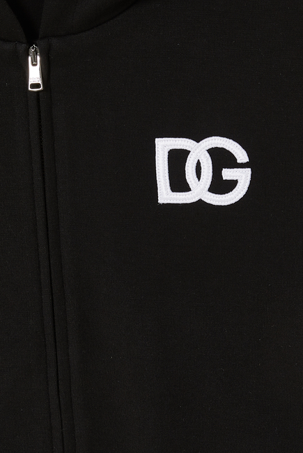 Zip-Up Hoodie with DG Logo Patch